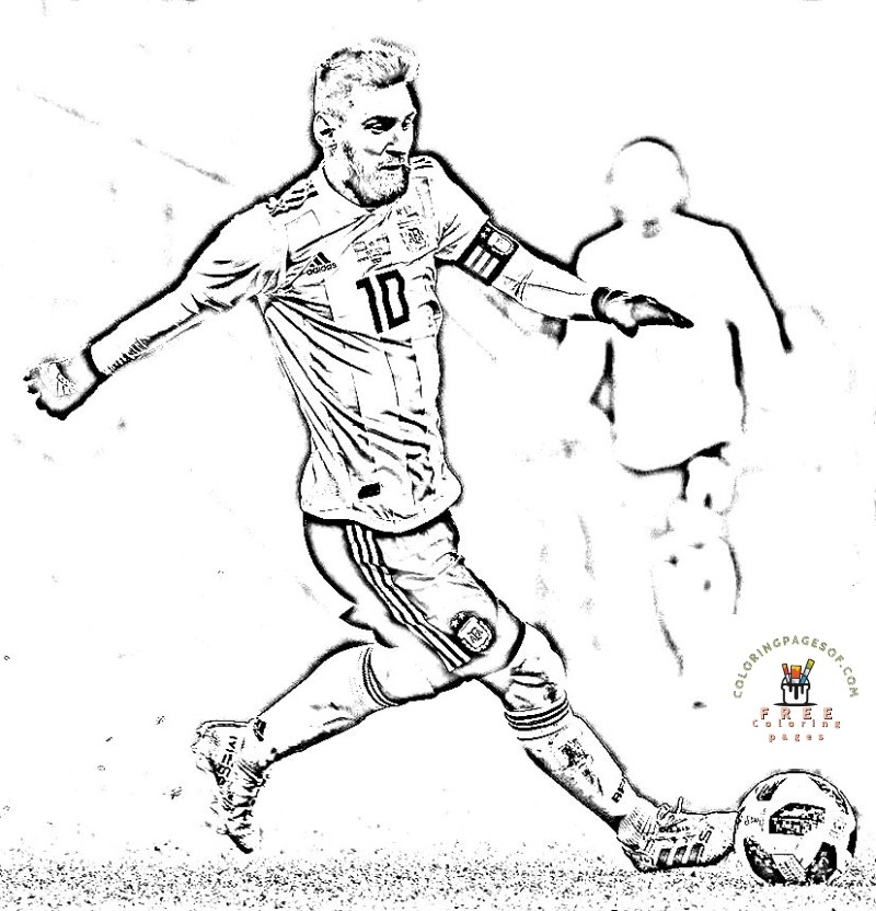 Lionel Messi Colouring Pages